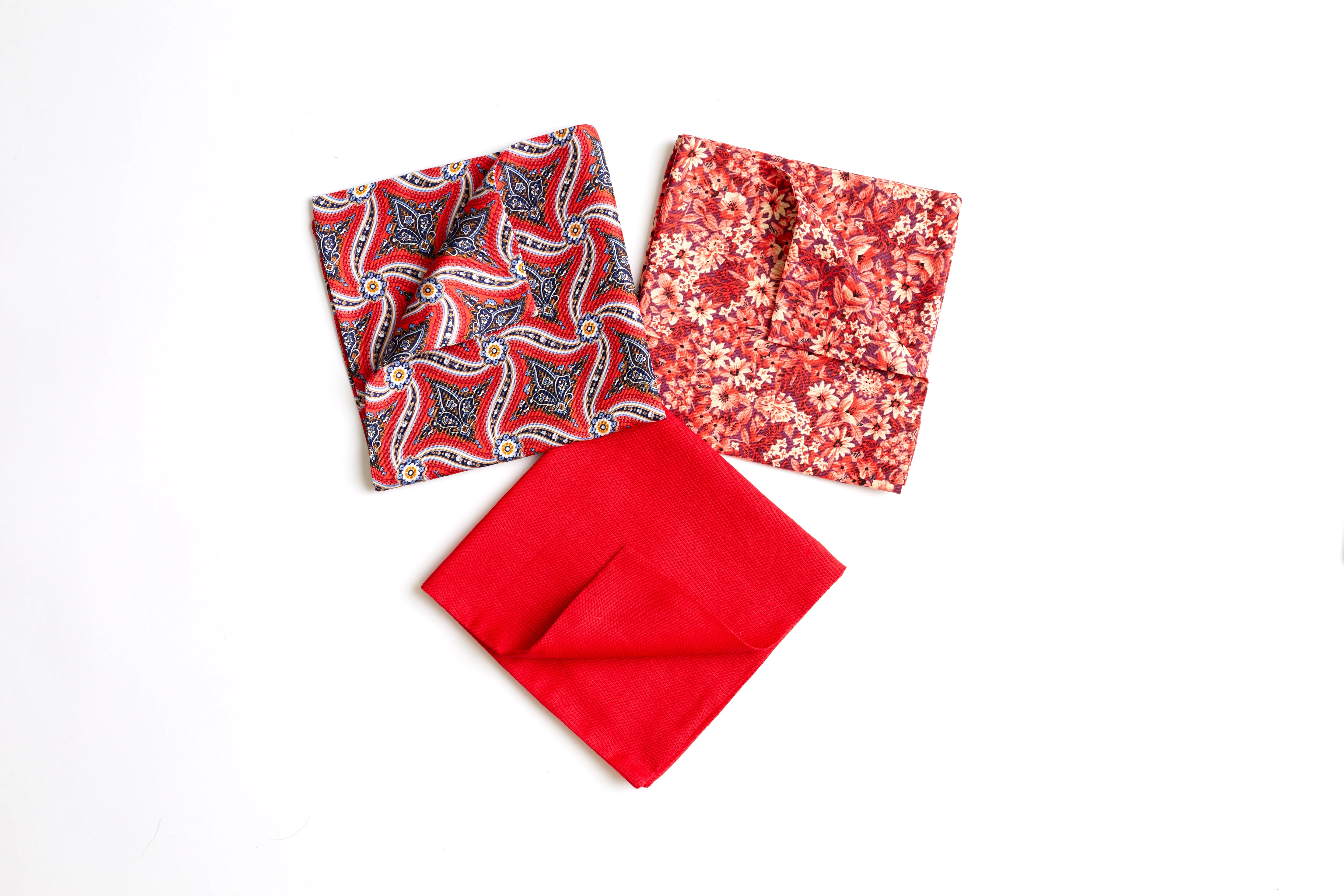 Solid Linen - Poppy Red - Pocket Squares - Image 2