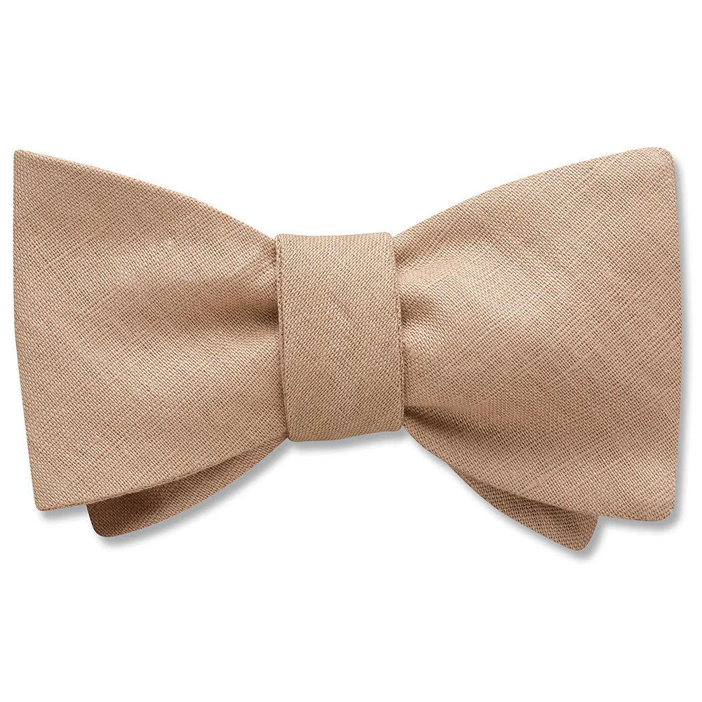 Solid Linen Sand - Dog Bow Ties