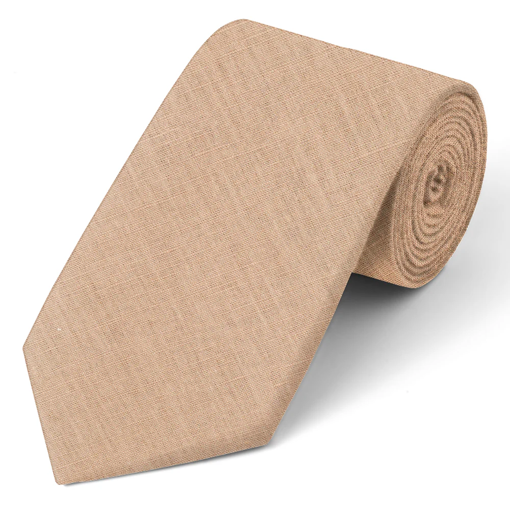 Solid Linen Sand - Neckties - Image 2