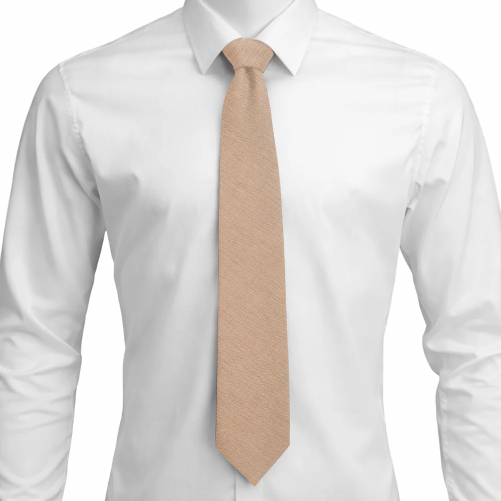 Solid Linen Sand - Neckties - Image 3