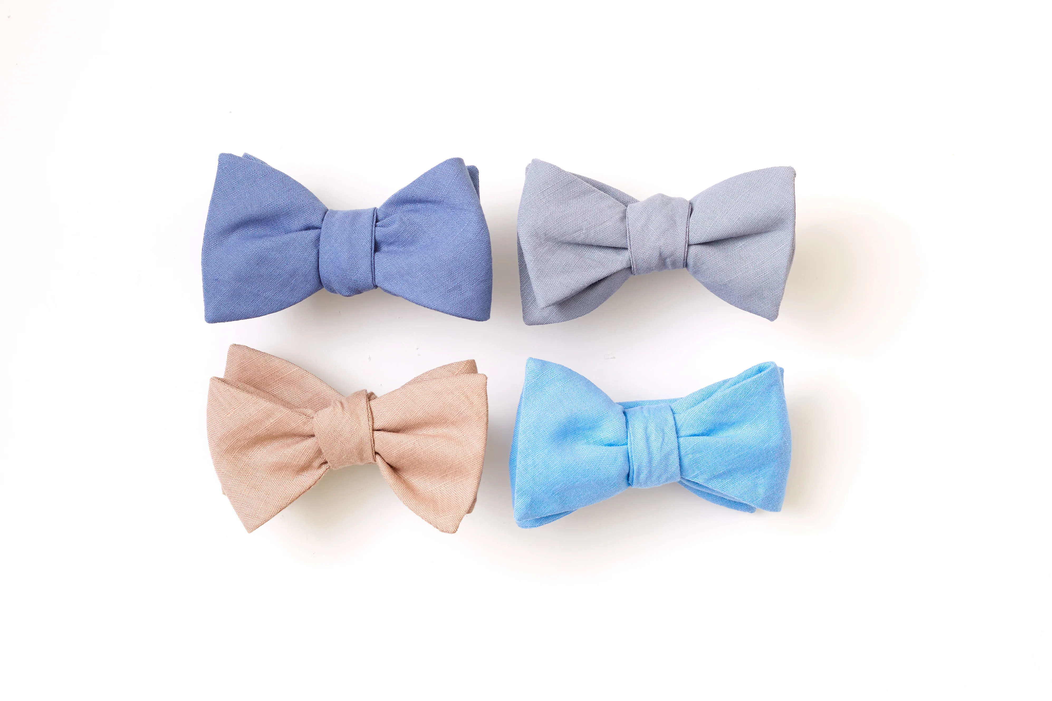 Solid Linen Sky - bow ties - Image 2