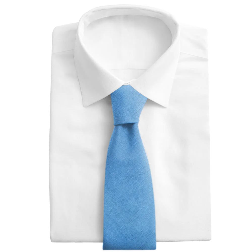 Solid Linen Sky - Neckties - Image 3