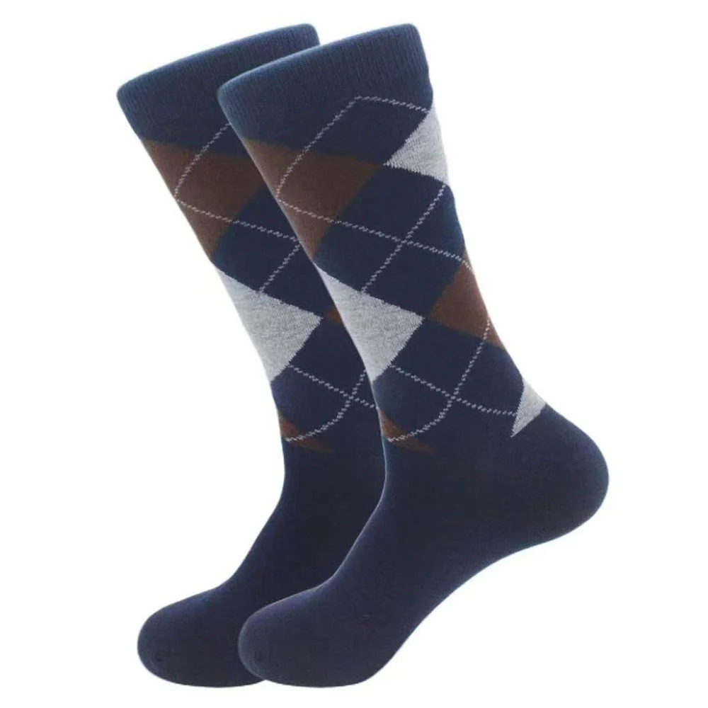 Tiree Argyle Blue Men's Socks