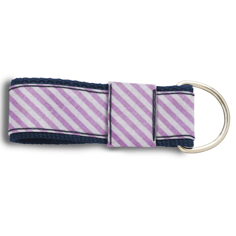 Purple Seersucker - Key Fobs