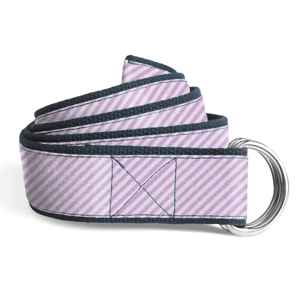 Purple Seersucker - Women's D-Ring Belts