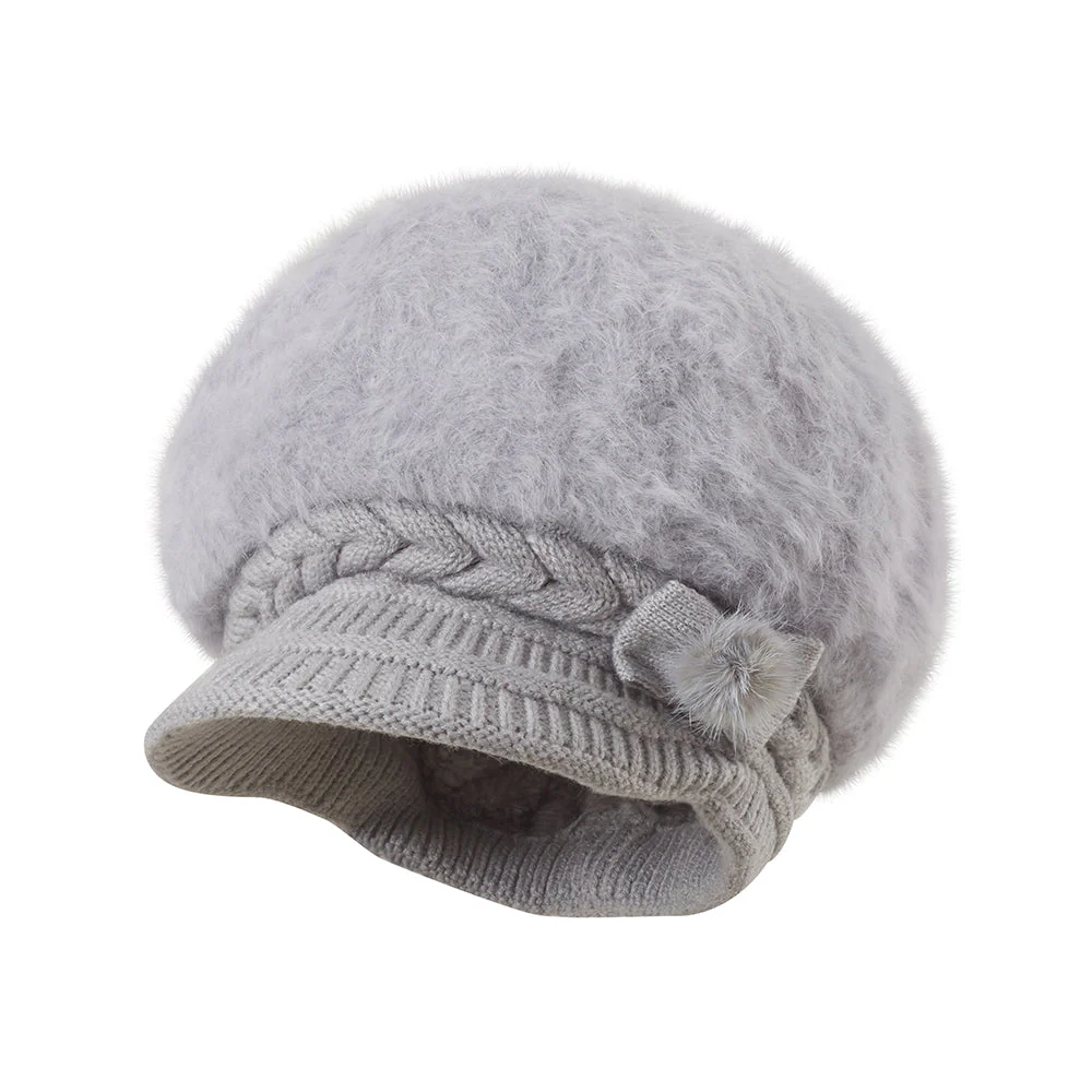 Visor Beanie Grey Woman's Hat