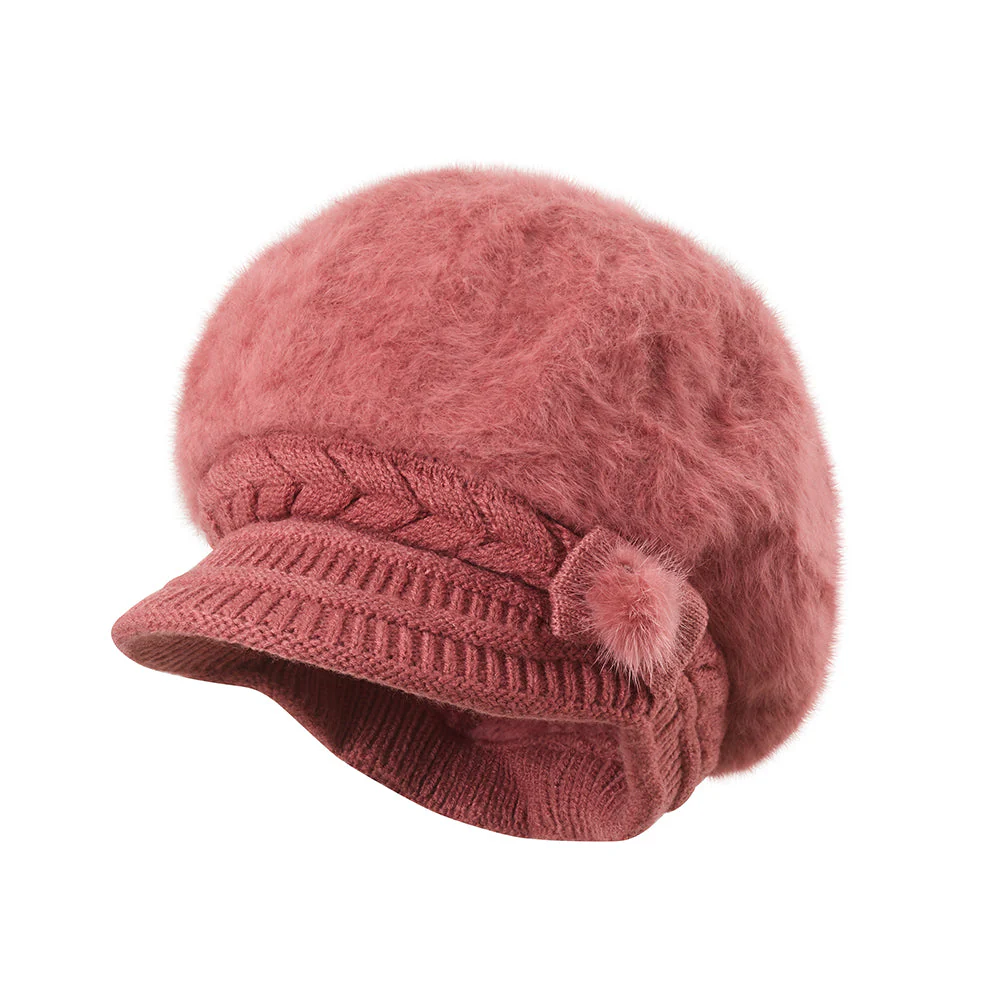 Visor Beanie Pink Woman's Hat