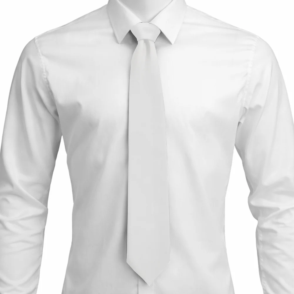 White Charmeuse - Neckties - Image 3