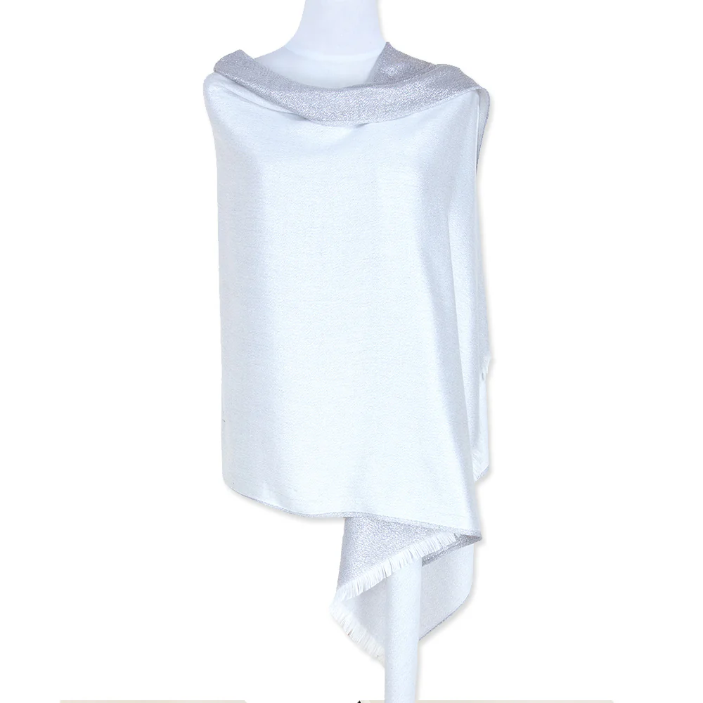 White Sparkler Pashmina - Image 2